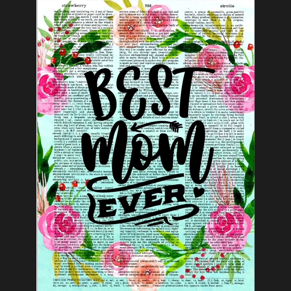 Mother's Day Dictionary Art Print Bundle Pack